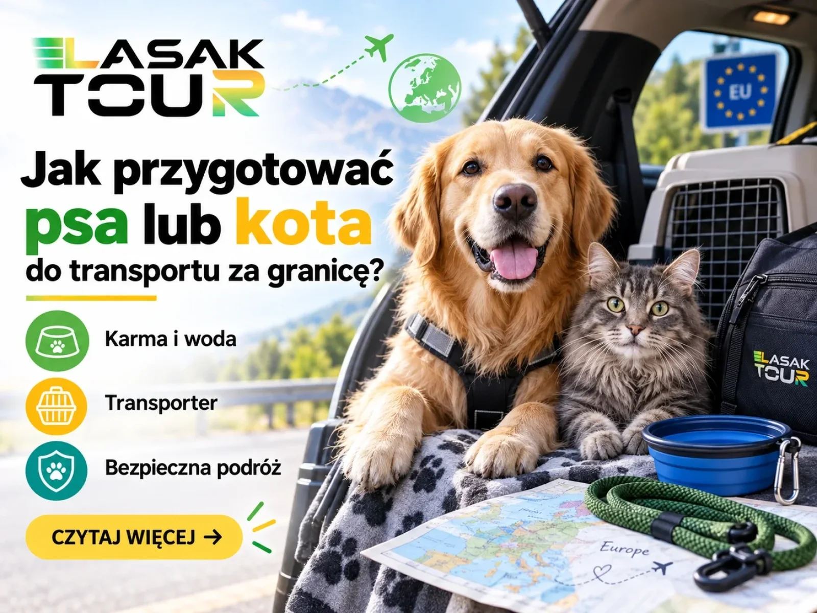 Jak przygotować psa lub kota do transportu za granicę?